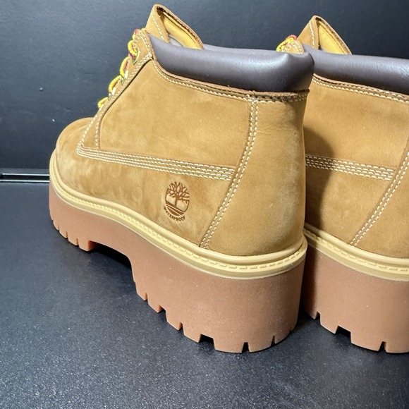 Timberland Boots Youth 7 Women 8.5 Stone Street Mid Waterproof Wheat Nubuck - Picture 9 of 15
